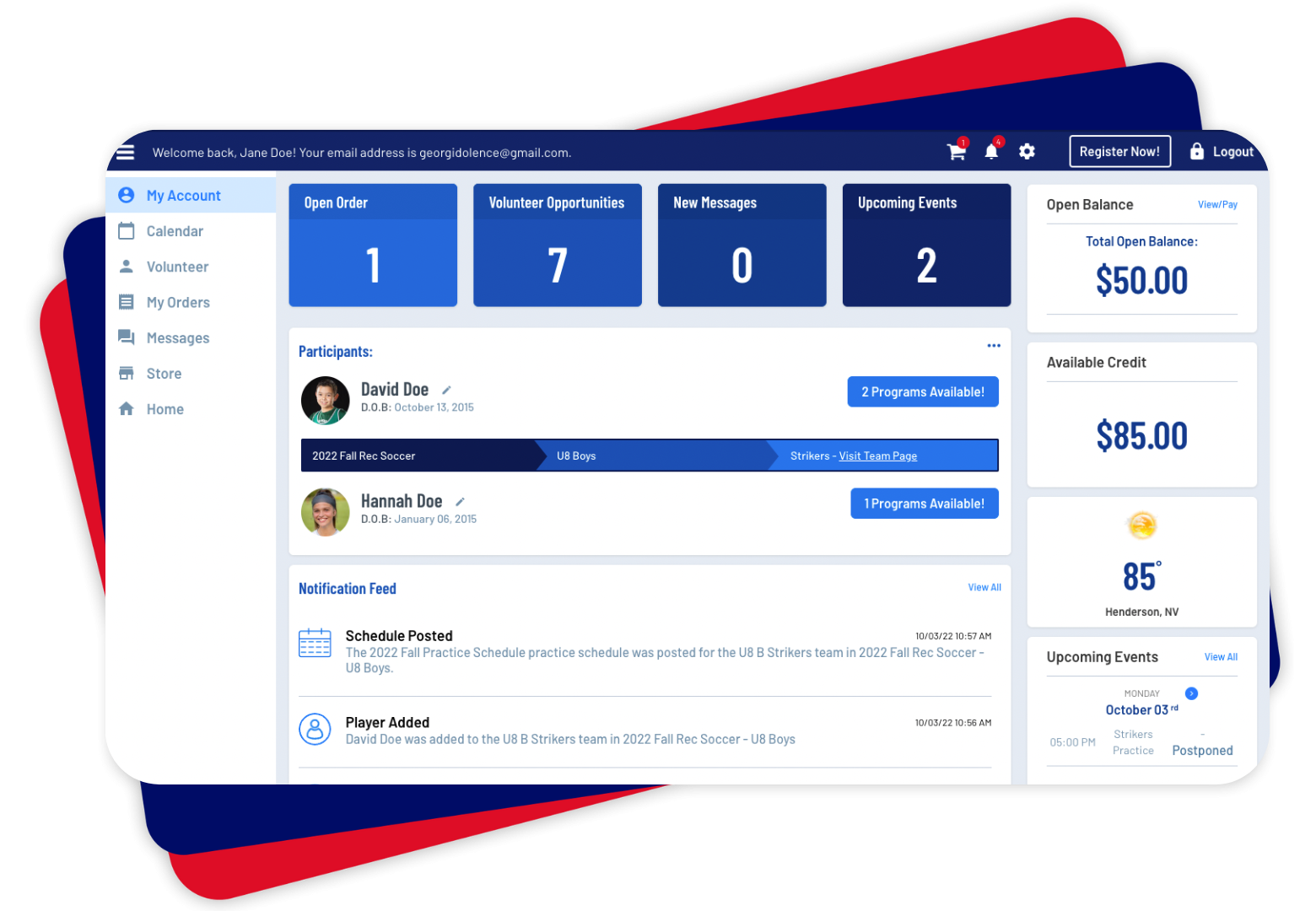 Online Registration & Sports Management Software - Sports Connect